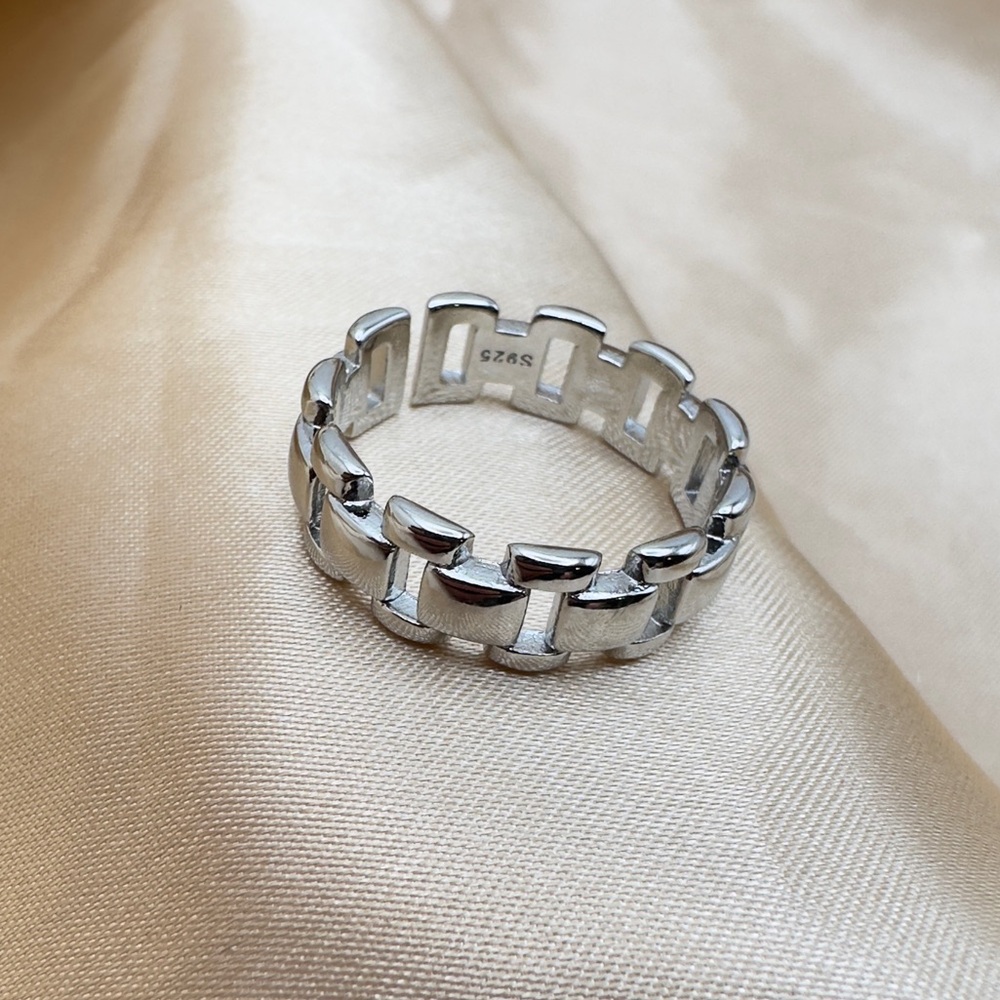 Sterling silver adjustable ring S925 stamped